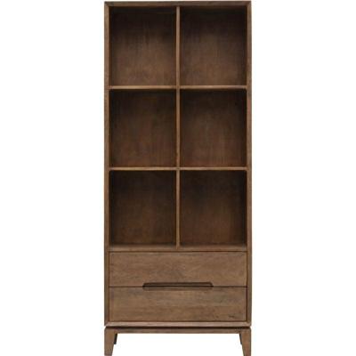 Livingfurn Boekenkast 'Cortez' Mangohout, 200 x 83 cm Livingfurn Boekenkast 'Cortez' Mangohout, 200 x 83 cm