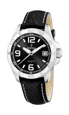 Horlogeband Festina BC10599.F20444.F16471 Leder Zwart