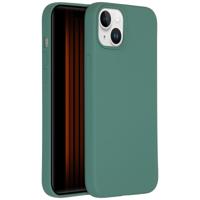 Accezz Liquid Silicone Backcover met MagSafe iPhone 15 Plus Telefoonhoesje Groen - thumbnail