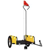 Fietstrailer oxford stof en ijzer geel - thumbnail