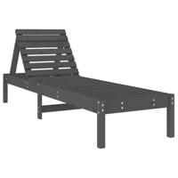 Ligbedden 2 st 199,5x60x74 cm massief grenenhout grijs - thumbnail