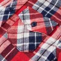 Kinderoverhemd geruit 104 rood en marineblauw - thumbnail