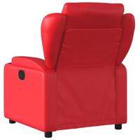 Fauteuil verstelbaar elektrisch kunstleer rood - thumbnail