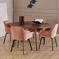 Bendt Ronde Eettafel 'Torkil' 140cm, kleur Walnoot - thumbnail