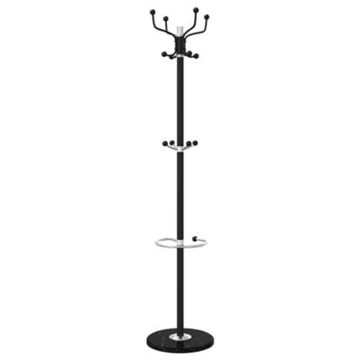 Kapstok met parapluhouder 180 cm gepoedercoat ijzer zwart Kapstok met parapluhouder 180 cm gepoedercoat ijzer zwart