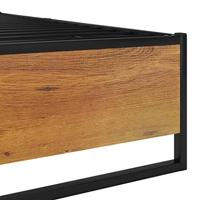 Bedframe metaal zwart 200x200 cm - thumbnail