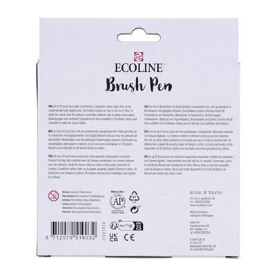 Bruynzeel Ecoline brush pen set landschappen, 20 kleuren