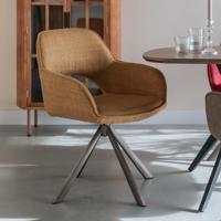 ZILT Eetkamerstoel 'Abra' kleur Okergeel - thumbnail