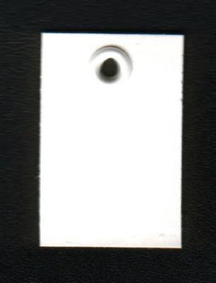 Tapijtkaartje 25x32 mm met kunststof oog
