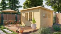 Tuindeco Loya blokhut 380x300 cm 28 mm vuren red class wood geïmpregneerd - thumbnail