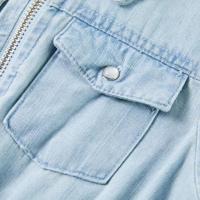 Kinderonesie met korte mouwen 104 zachtblauw - thumbnail