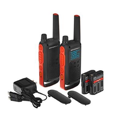 Motorola T82 Twin Pack twee-weg radio 16 kanalen Zwart, Oranje - thumbnail