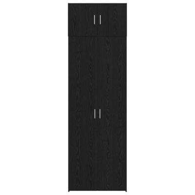 Opbergkast 3 pcs Zwart Eiken