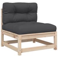 9-delige Loungeset met kussens massief grenenhout - thumbnail