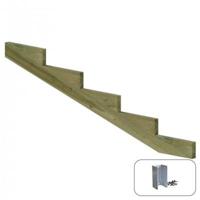 Trapbalk 5 Treden 19º + Montagebeugel - thumbnail