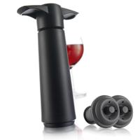 Vacu Vin wine saver zwart met 2 doppen - thumbnail
