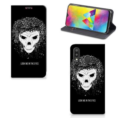 Mobiel BookCase Samsung Galaxy M20 Skull Hair