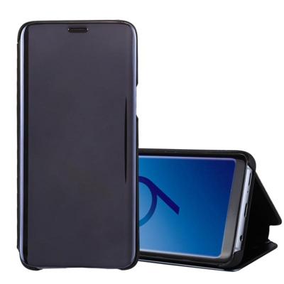 Voor Galaxy S9 galvaniseren spiegel horizontaal flip lederen draagtas met Holder(Black)