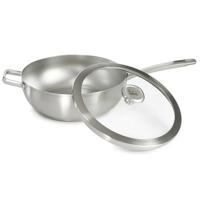 BergHOFF Wokpan met deksel 28cm Wokpan Grijs - thumbnail