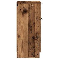 Dressoir 30x30x70 cm bewerkt hout oud houtkleurig - thumbnail