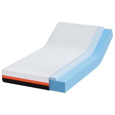 Matrassen Wit, Grijs 120 x 200 cm 100% polyester jacquard stof