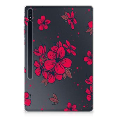 Samsung Galaxy Tab S7 Plus | S8 Plus | Siliconen hoesje | Blossom Red Samsung Galaxy Tab S7 Plus | S8 Plus | Siliconen hoesje | Blossom Red