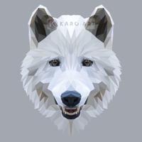 Afbeelding op acrylglas - Wolf, digitaal - thumbnail