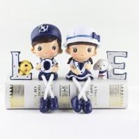 Creatieve hars liefde Navy familie set poppen ornamenten bruiloft slaapkamer decoratie geschenken (blauw) - thumbnail