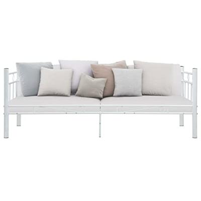 VidaXL Bedbank metaal wit 90x200 cm