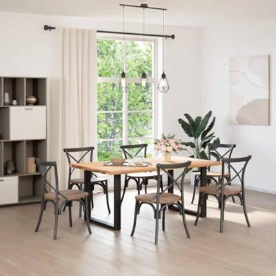 Salontafelpoten 2 st U-vormig 80x(72-73) cm staal zwart