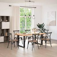 Salontafelpoten 2 st U-vormig 90x(72-73) cm staal zwart - thumbnail