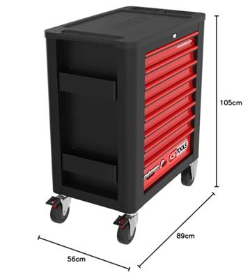 KS Tools 8731008 Werkplaatswagen Plaatstaal Kleur (specifiek): Zwart, Rood KS Tools 8731008 Werkplaatswagen Plaatstaal Kleur (specifiek): Zwart, Rood