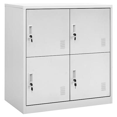 Lockerkasten 2 st 90x45x92,5 cm staal lichtgrijs