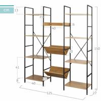 Planken Max Home Staal Melamine spaanderplaat 125 x 150 x 27 cm - thumbnail