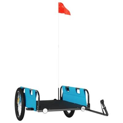 VidaXL Fietstrailer oxford stof en ijzer blauw