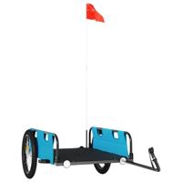 VidaXL Fietstrailer oxford stof en ijzer blauw - thumbnail