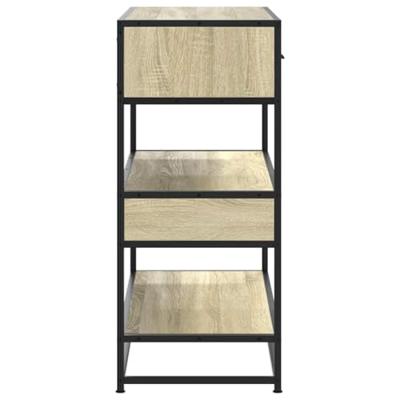 Wandtafel 90x35x80 cm bewerkt hout sonoma eikenkleurig