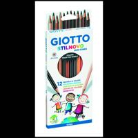 Giotto Stilnovo Skin Tones kleurpotloden, ophangbaar kartonnen etui met 12 potloden - thumbnail