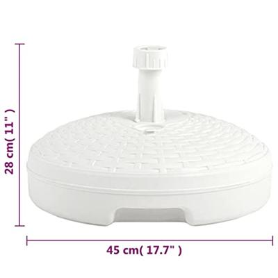 Parasolvoet gevuld met zand/water 20 L kunststof wit Parasolvoet gevuld met zand/water 20 L kunststof wit