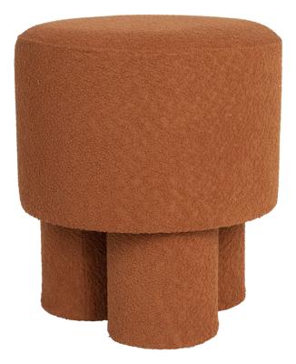 ZILT Kruk 'Lonetta' Bouclé, kleur Roodbruin ZILT Kruk 'Lonetta' Bouclé, kleur Roodbruin