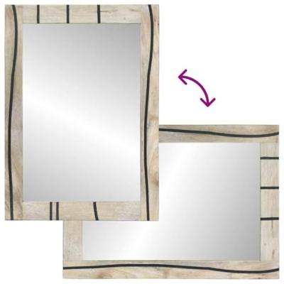 VidaXL Badkamer spiegel met spiegel bruin 70 x 50 x 2,5 cm