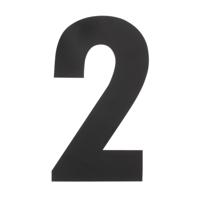 Intersteel Huisnummer 2 XXL hoogte 50 cm RVS/mat zwart - thumbnail