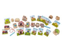 Janod Eichhorn houten rijgspel 13dlg. - thumbnail