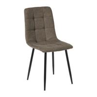 Eetkamerstoel chenille - bruin - 90x53.5x44.5 cm - thumbnail