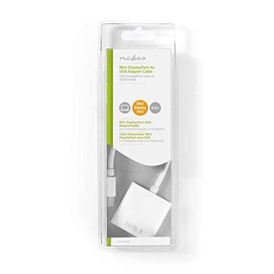 Nedis - Mini DisplayPort-kabel - DisplayPort 1.2 - Mini DisplayPort-stekker - VGA bus - 21.6 Gbps - Vernikkeld - 0.20 m - rond - PVC - wit