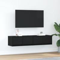 Tv-kasten 60x31x25,5 cm spaanplaat zwart eikenkleurig - thumbnail