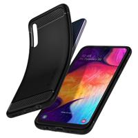 Spigen - Samsung Galaxy A50 Hoesje - Back Case Rugged Armor Zwart - thumbnail