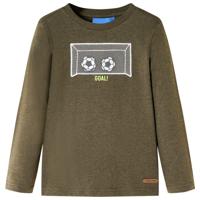VidaXL Kindershirt met lange mouwen 104 gemêleerd kakikleur - thumbnail