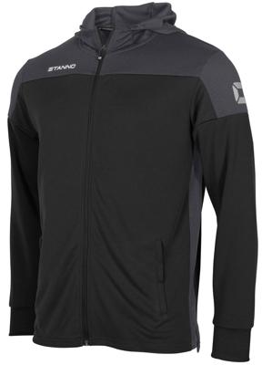 Stanno 408014 Pride Full Zip Hooded - Black-Anthracite - XL Stanno 408014 Pride Full Zip Hooded - Black-Anthracite - XL