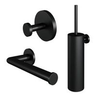 Brauer Black Edition Toilet Accessoireset - 3-delig - mat zwart 5-S-323 - thumbnail